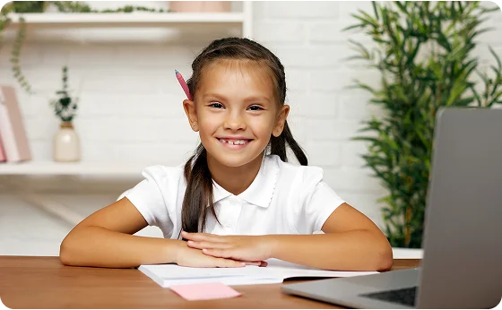 girl smiling